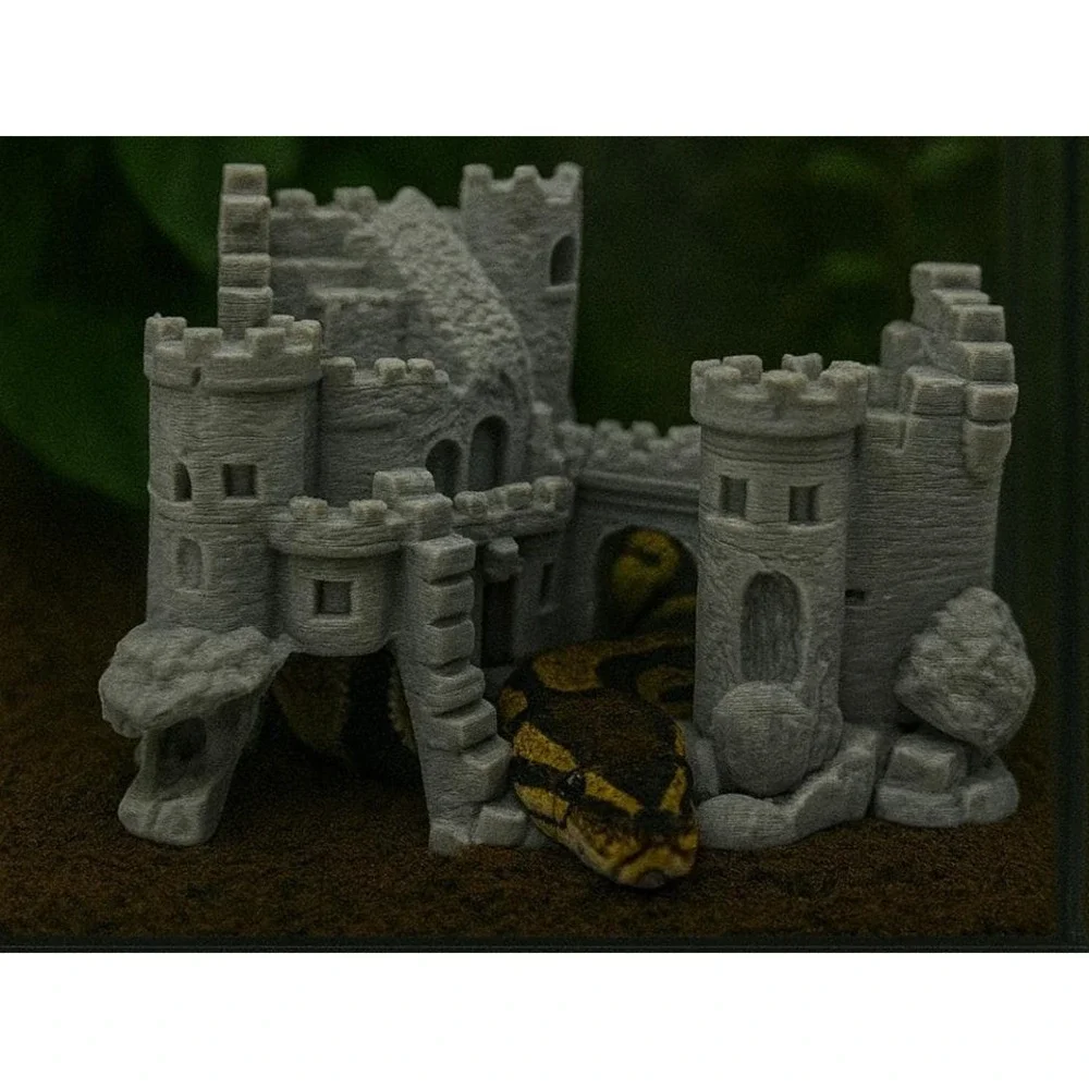 The‎ Fallen Fortress Hide and Climb Reptile Decor